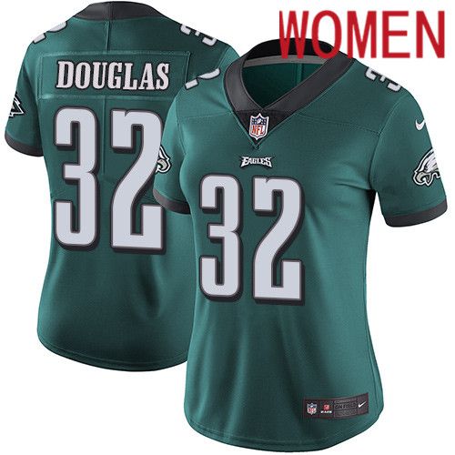 Women Philadelphia Eagles 32 Rasul Douglas Nike Midnight Green Vapor Limited NFL Jersey